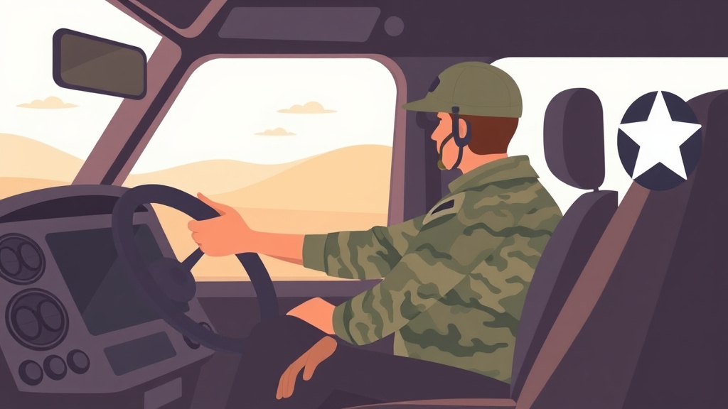 Illustration showing key concepts related to army transportation va claims: 88m driver conditions