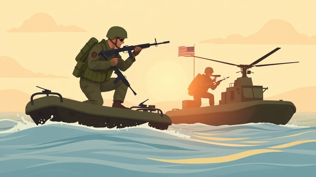 Illustration showing key concepts related to marine amphibious assault va claims