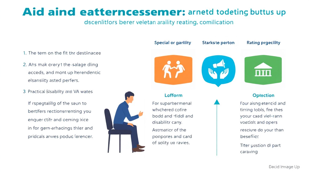 Visual guide for practical steps in aid and attendance criteria and rating requirements