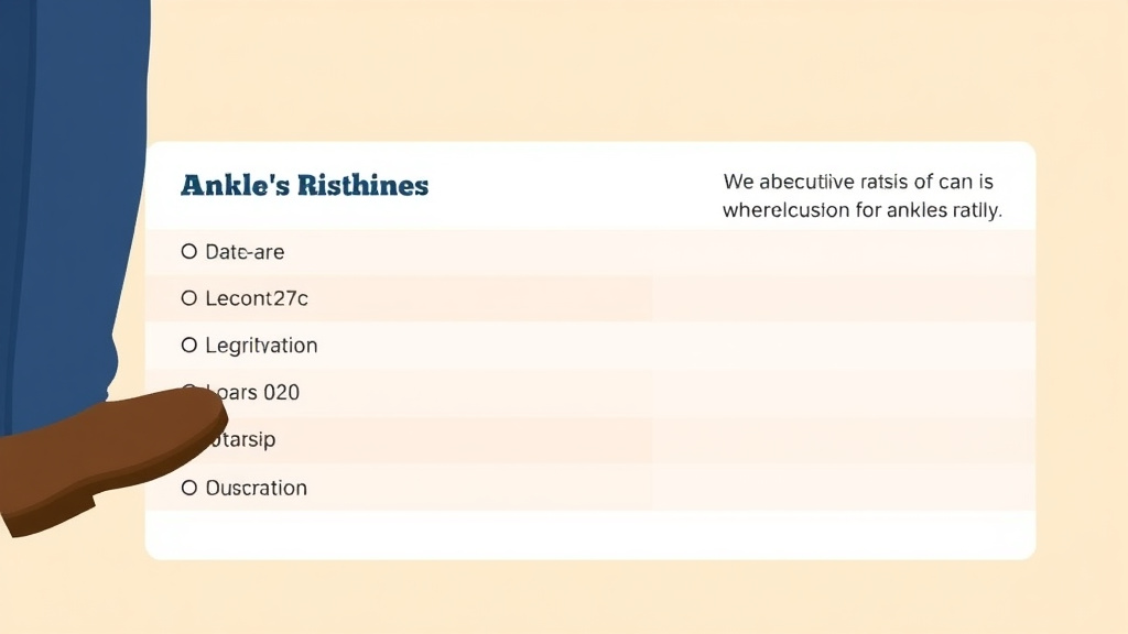 Illustration showing key concepts related to ankle rating criteria: range of motion and stability