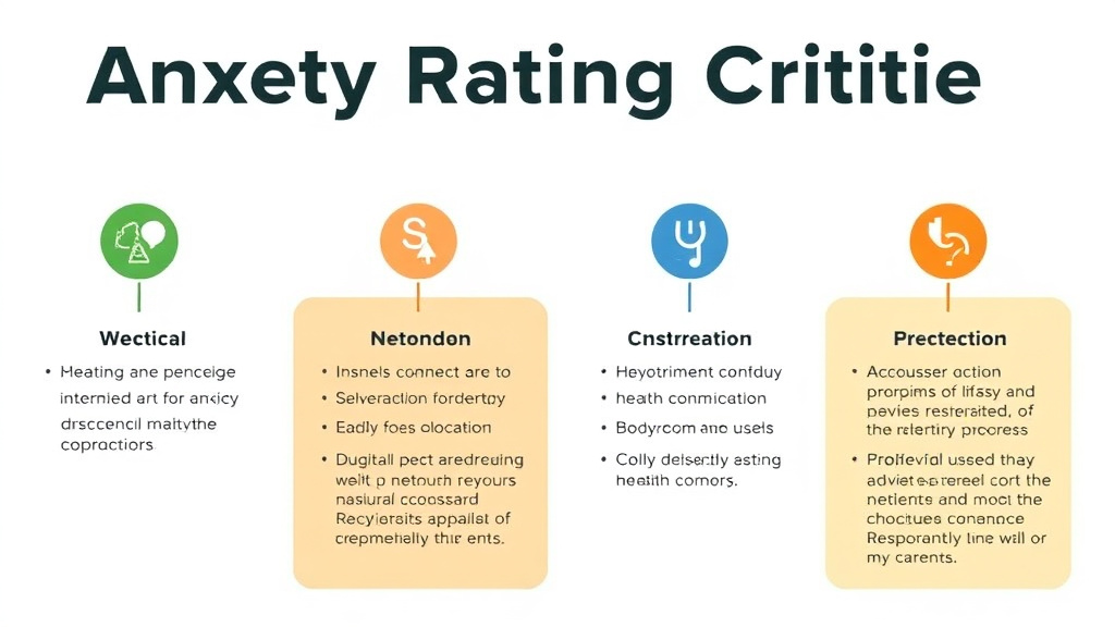 Visual guide for practical steps in anxiety rating criteria: mental health ratings