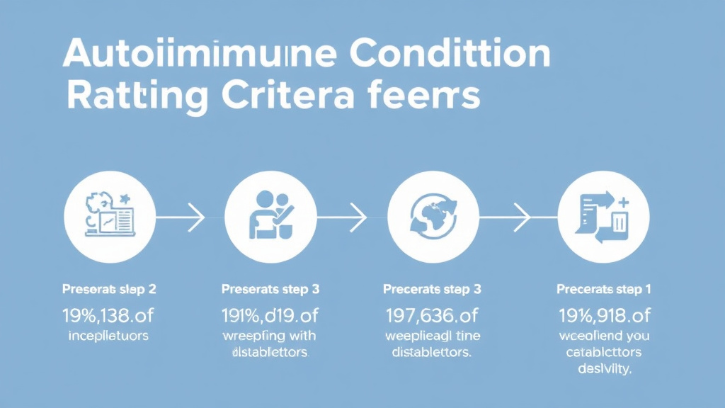 Visual guide for practical steps in autoimmune condition rating criteria overview