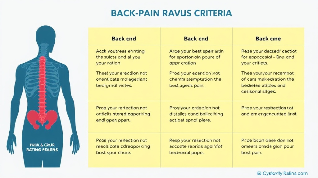 Visual guide for practical steps in back pain rating criteria: range of motion chart