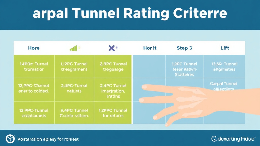 Visual guide for practical steps in carpal tunnel rating criteria: dominant vs non-dominant