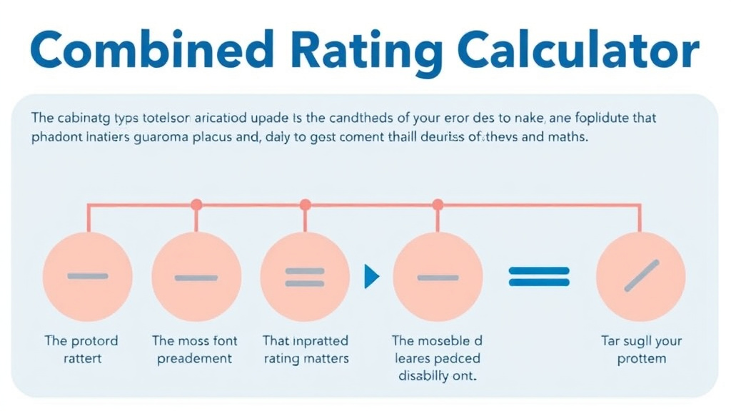 Visual guide for practical steps in combined rating calculator: step-by-step math