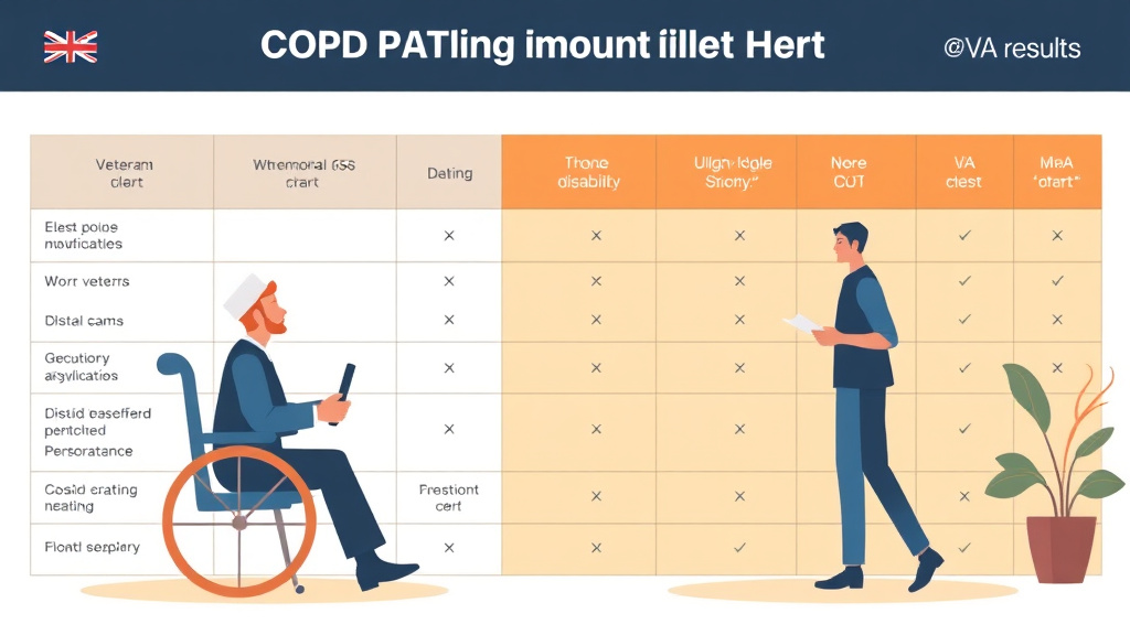 Illustration showing key concepts related to copd rating criteria: pft results chart