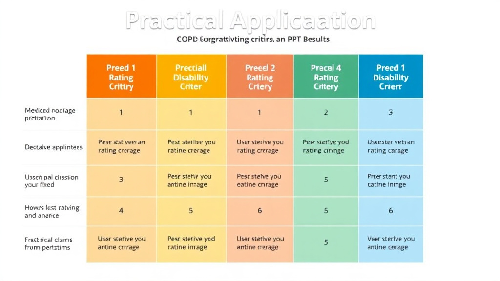 Visual guide for practical steps in copd rating criteria: pft results chart