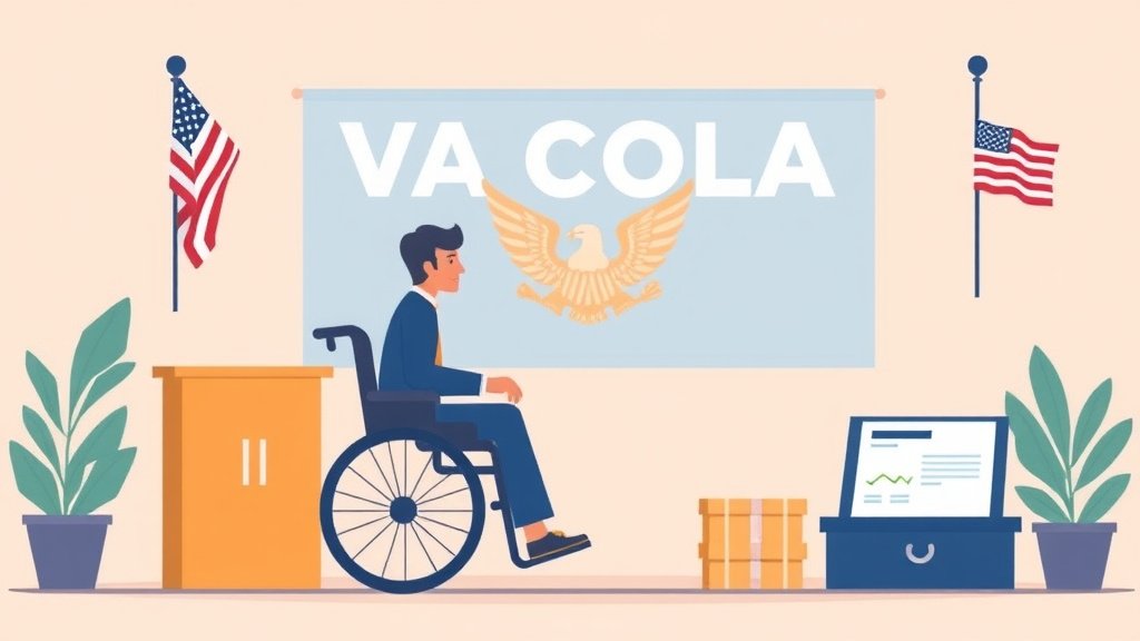 Illustration showing key concepts related to va cola adjustment: annual rate increases