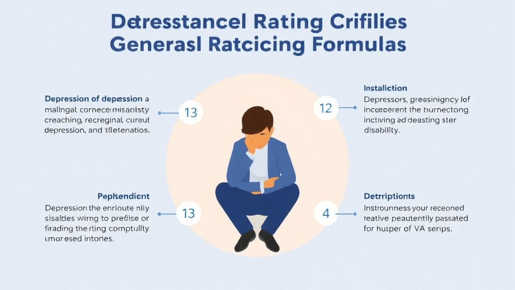 Visual guide for practical steps in depression rating criteria: general rating formula
