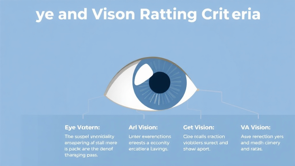 Visual guide for practical steps in eye and vision rating criteria