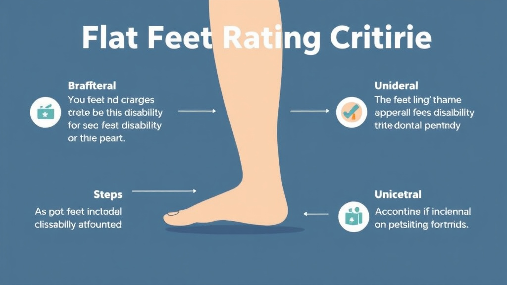Visual guide for practical steps in flat feet rating criteria: bilateral and unilateral