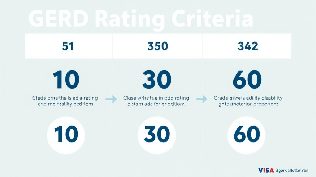 Visual guide for practical steps in gerd rating criteria: 10%, 30%, and 60%