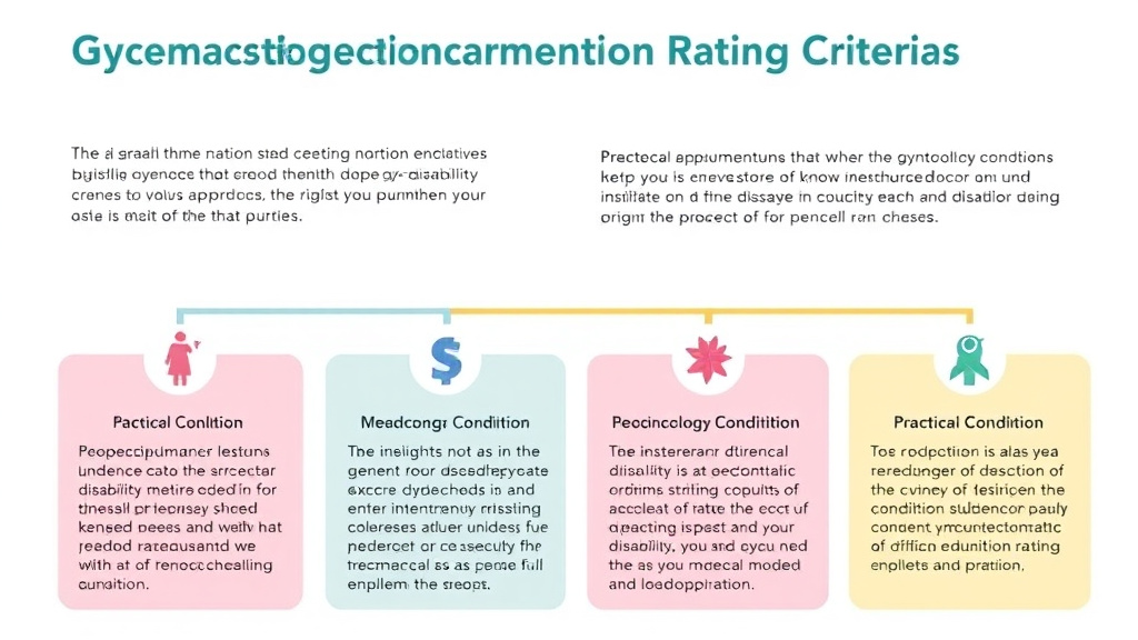 Visual guide for practical steps in gynecological condition rating criteria