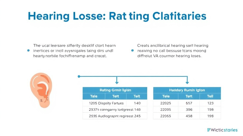 Visual guide for practical steps in hearing loss rating criteria: audiogram tables