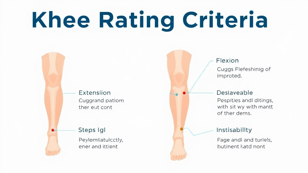 Visual guide for practical steps in knee rating criteria: flexion, extension, and instability