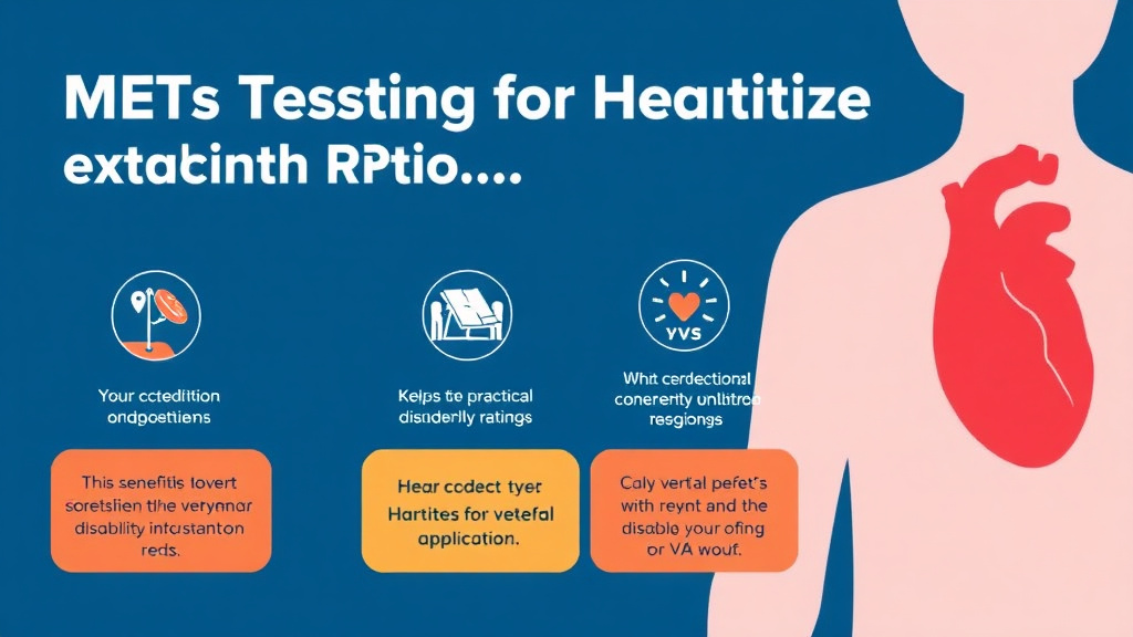 Visual guide for practical steps in mets testing for heart condition ratings