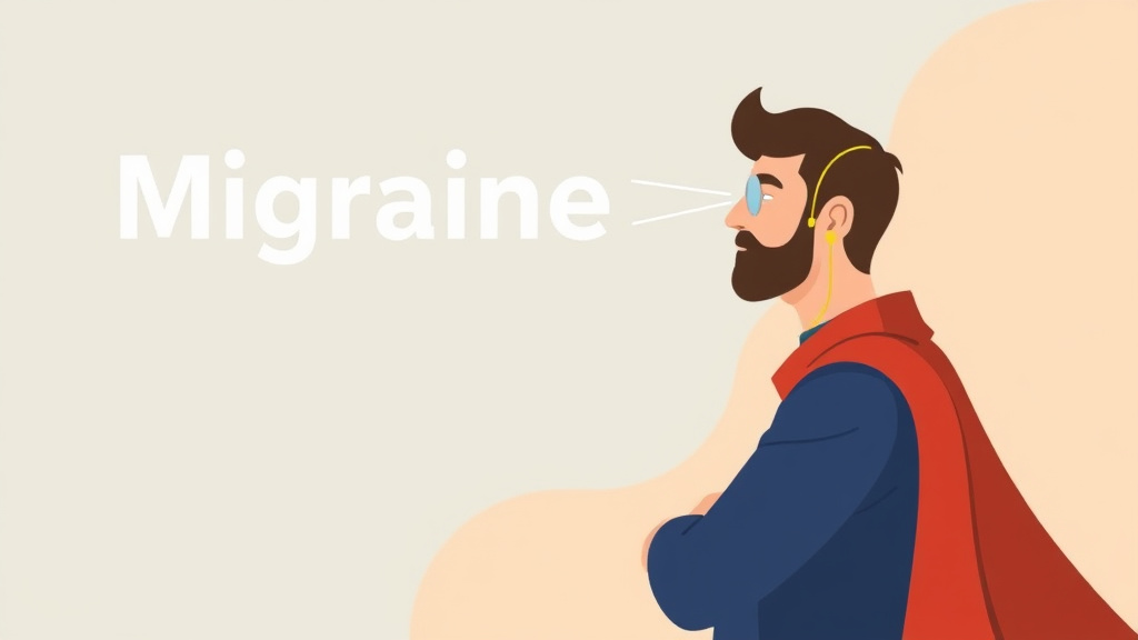 Illustration showing key concepts related to migraine rating criteria: frequency-based ratings