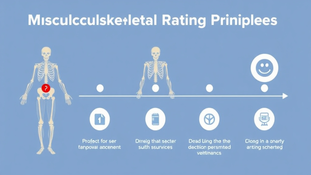 Visual guide for practical steps in musculoskeletal rating principles: deluca factors