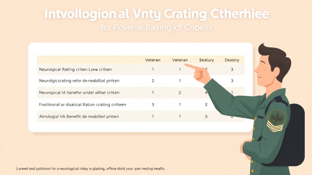 Illustration showing key concepts related to neurological rating criteria overview