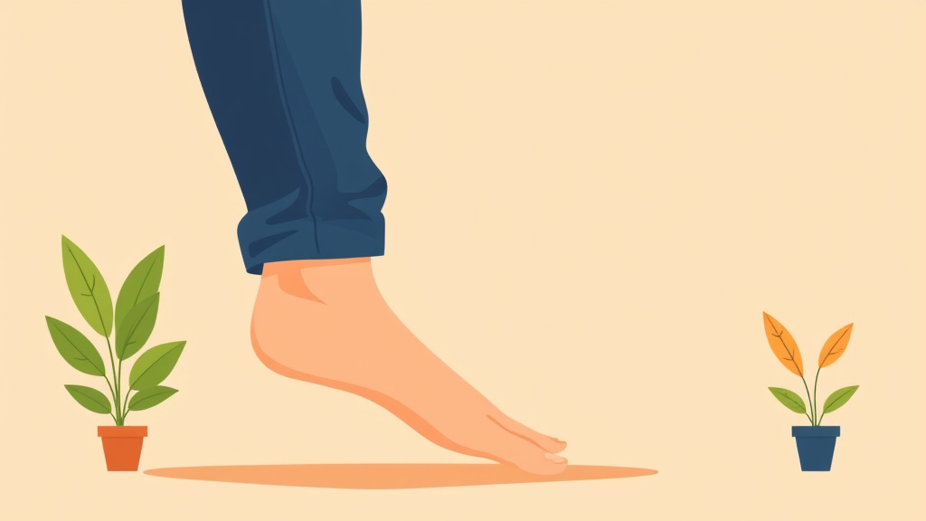 Illustration showing key concepts related to plantar fasciitis rating criteria