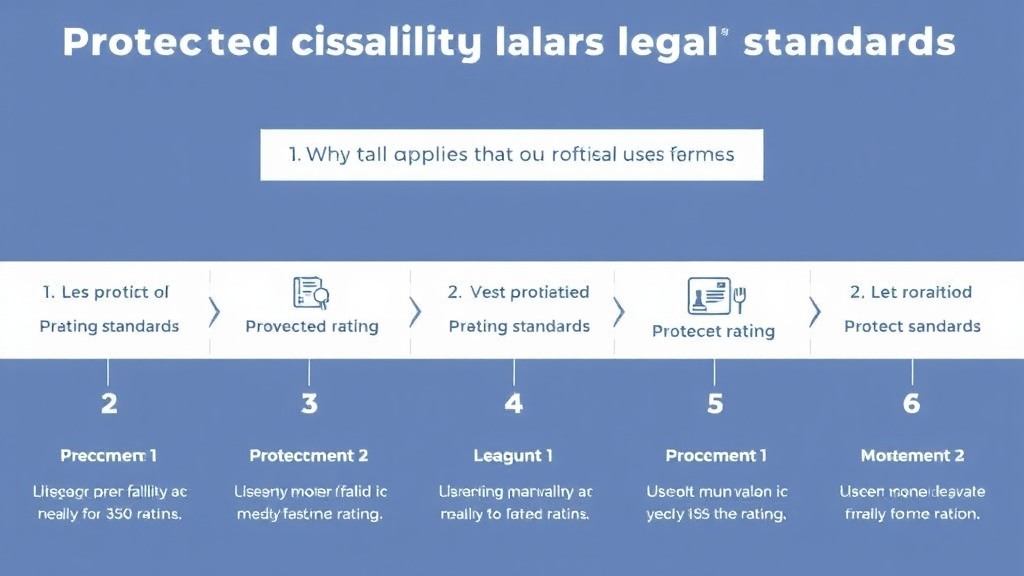 Visual guide for practical steps in protected rating legal standards