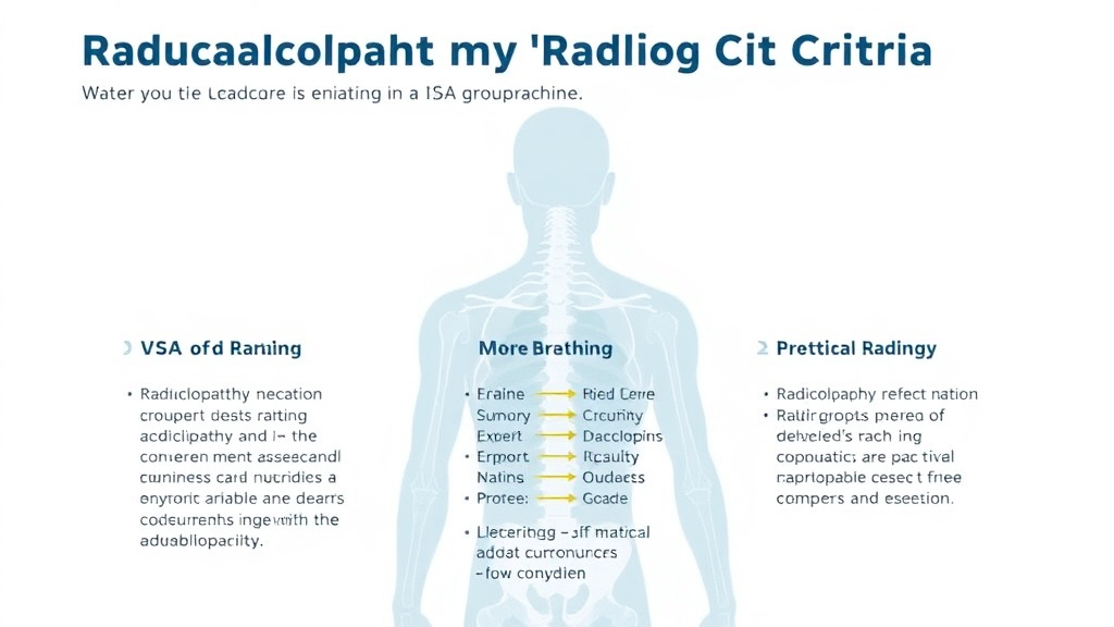 Visual guide for practical steps in radiculopathy rating criteria: nerve group ratings