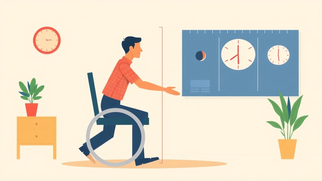 Illustration showing key concepts related to range of motion testing: what the va measures
