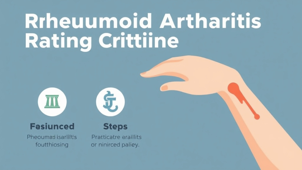 Illustration showing key concepts related to rheumatoid arthritis rating criteria