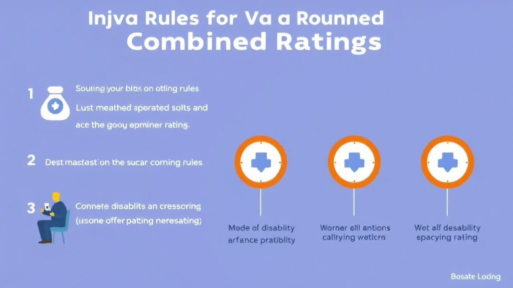 Visual guide for practical steps in rounding rules for va combined ratings