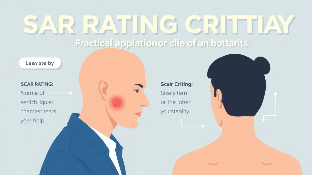 Visual guide for practical steps in scar rating criteria: size, pain, and instability