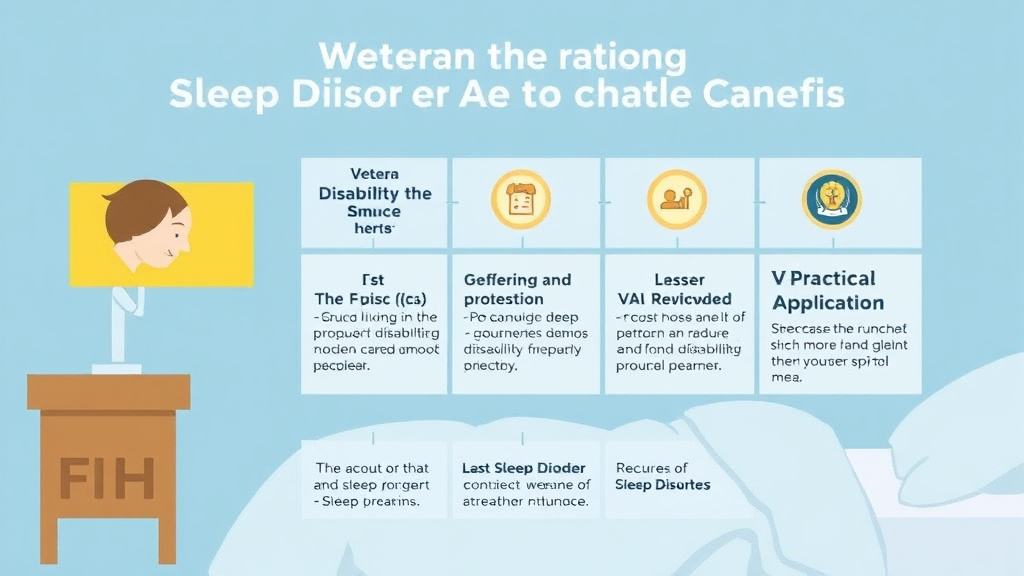 Visual guide for practical steps in sleep disorder rating criteria overview