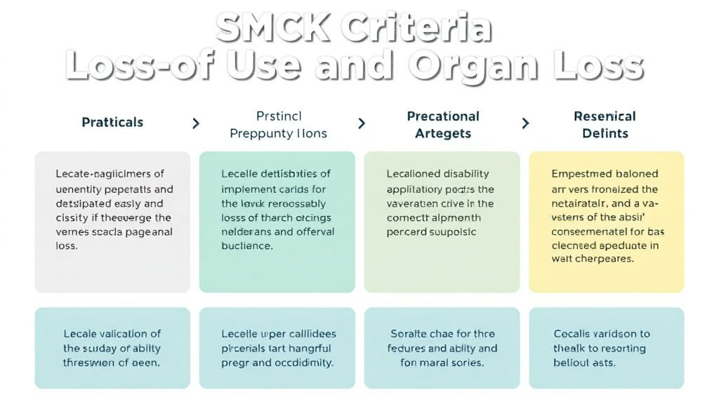 Visual guide for practical steps in smc-k criteria: loss of use and organ loss