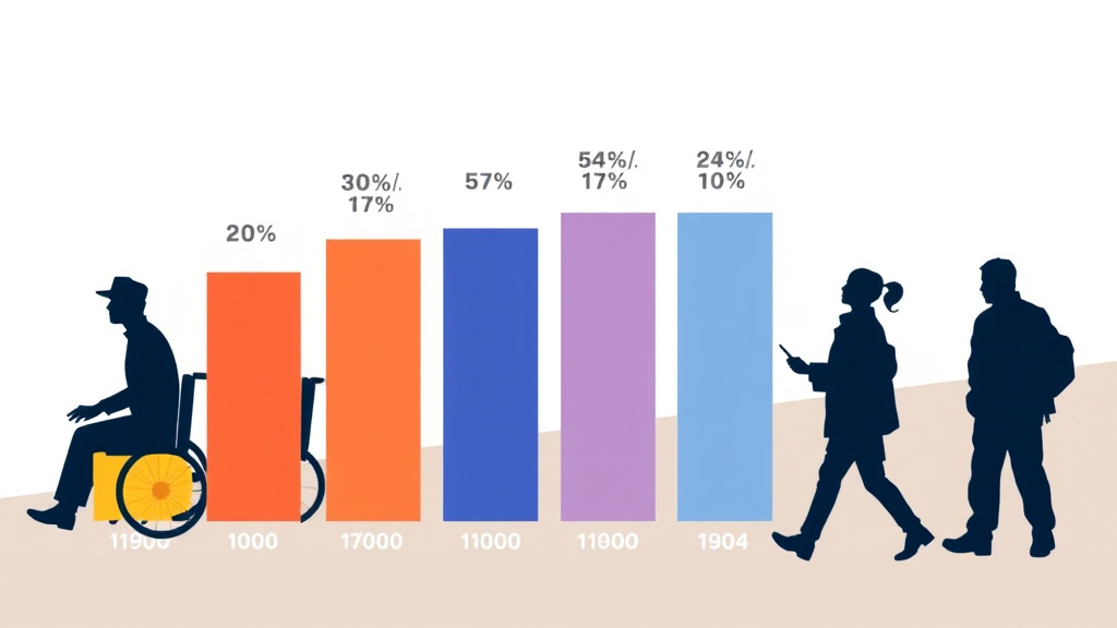 Clear illustration of staged Ratings: Different Percentages Over Time with supporting details