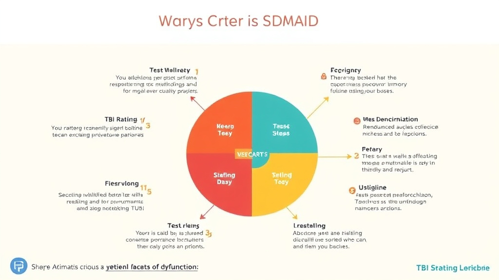 Visual guide for practical steps in tbi rating criteria: 10 facets of dysfunction