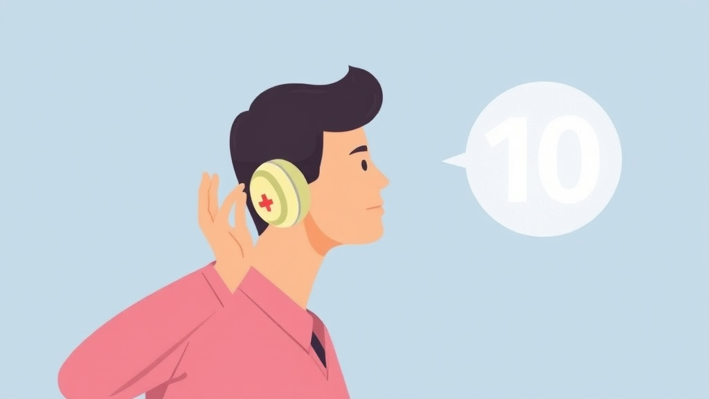 Illustration showing key concepts related to tinnitus rating: why it is capped at 10%