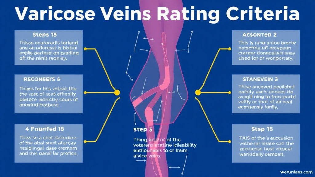 Visual guide for practical steps in varicose veins rating criteria