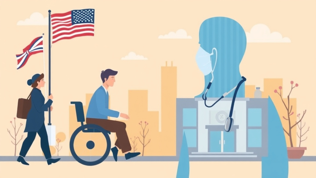 Illustration showing key concepts related to va claims in boston: varo and va healthcare