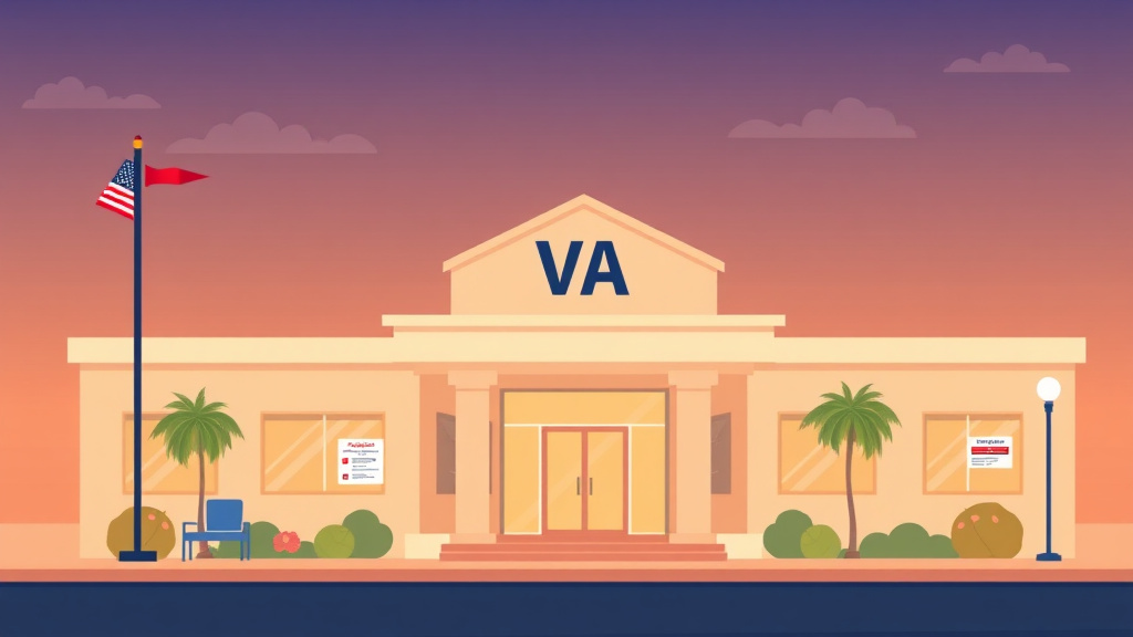 Illustration showing key concepts related to va regional office in florida: claims, c&p exams, and state benefits