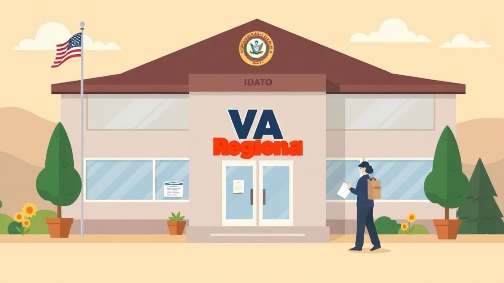 Illustration showing key concepts related to va regional office in idaho: claims, c&p exams, and state benefits