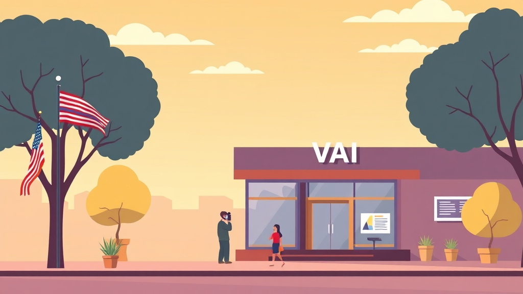 Illustration showing key concepts related to va regional office in illinois: claims, c&p exams, and state benefits