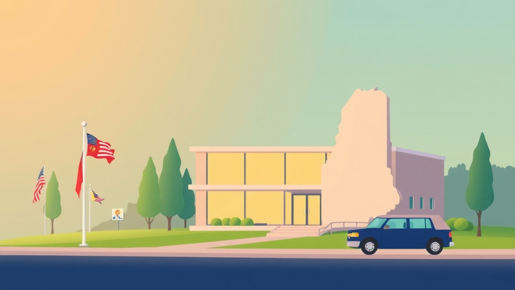 Illustration showing key concepts related to va regional office in maine: claims, c&p exams, and state benefits