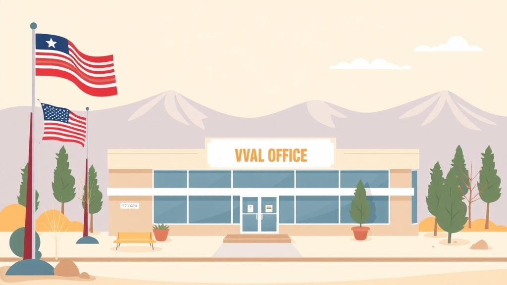 Illustration showing key concepts related to va regional office in montana: claims, c&p exams, and state benefits