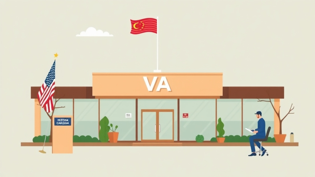 Illustration showing key concepts related to va regional office in north carolina: claims, c&p exams, and state benefits