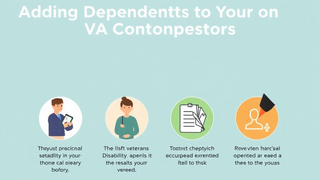 Visual guide for practical steps in adding dependents to your va compensation