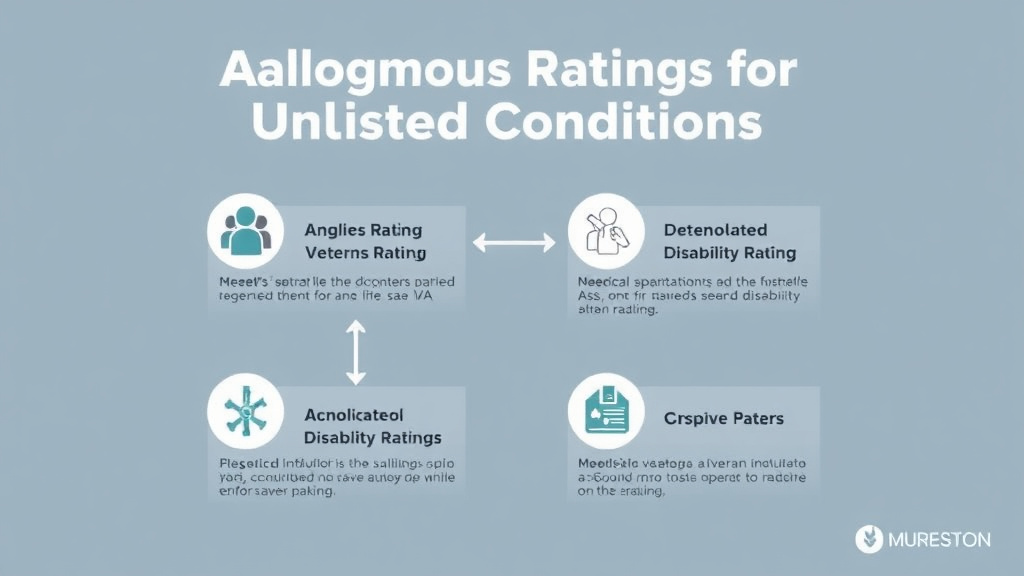 Visual guide for practical steps in analogous ratings for unlisted conditions