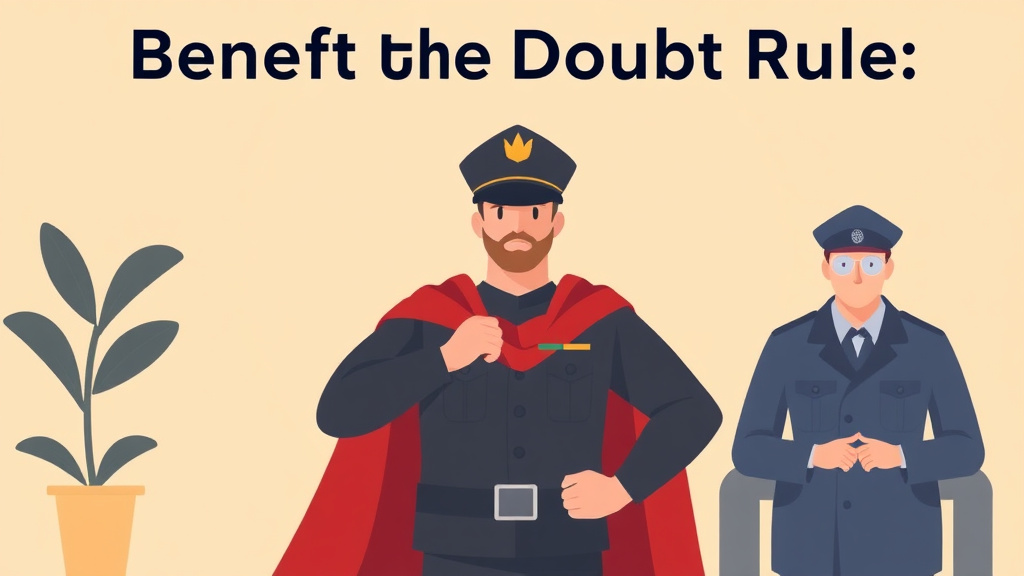 Illustration showing key concepts related to benefit of the doubt rule explained
