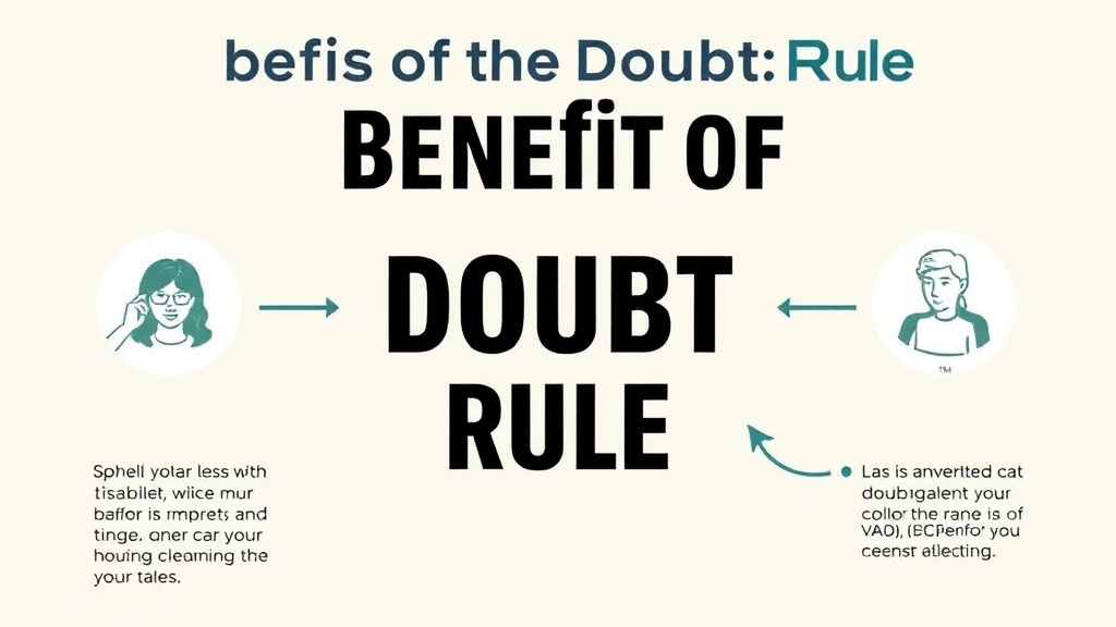Visual guide for practical steps in benefit of the doubt rule explained