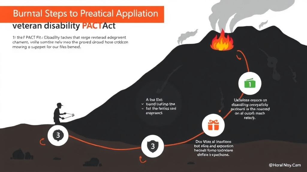 Visual guide for practical steps in burn pit exposure claims under the pact act
