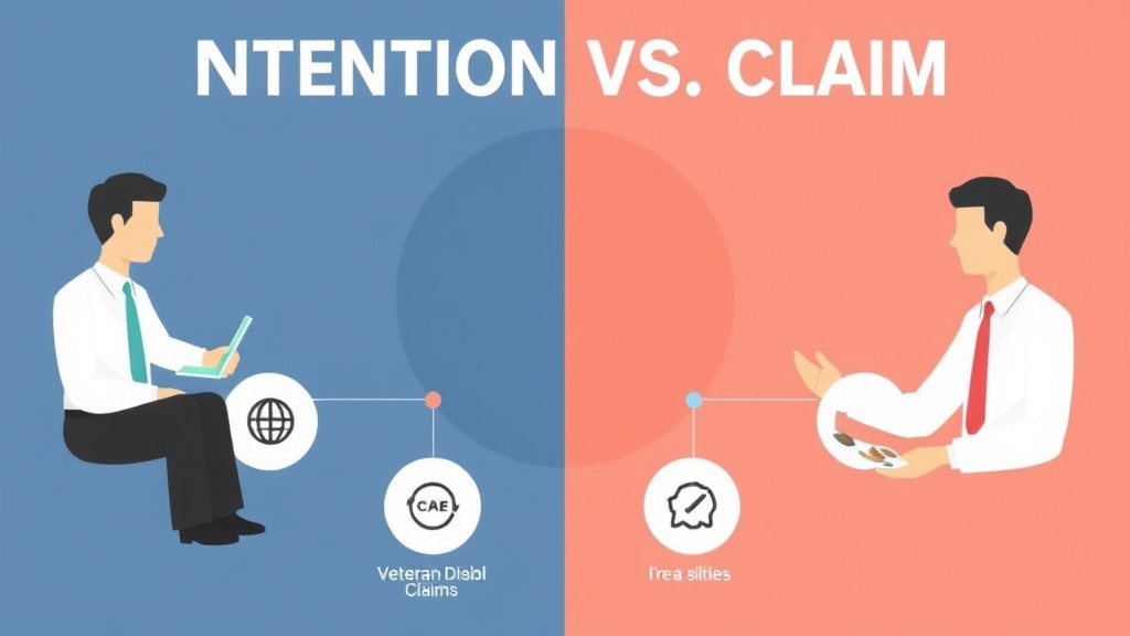 Visual guide for practical steps in contention vs claim: va terminology explained