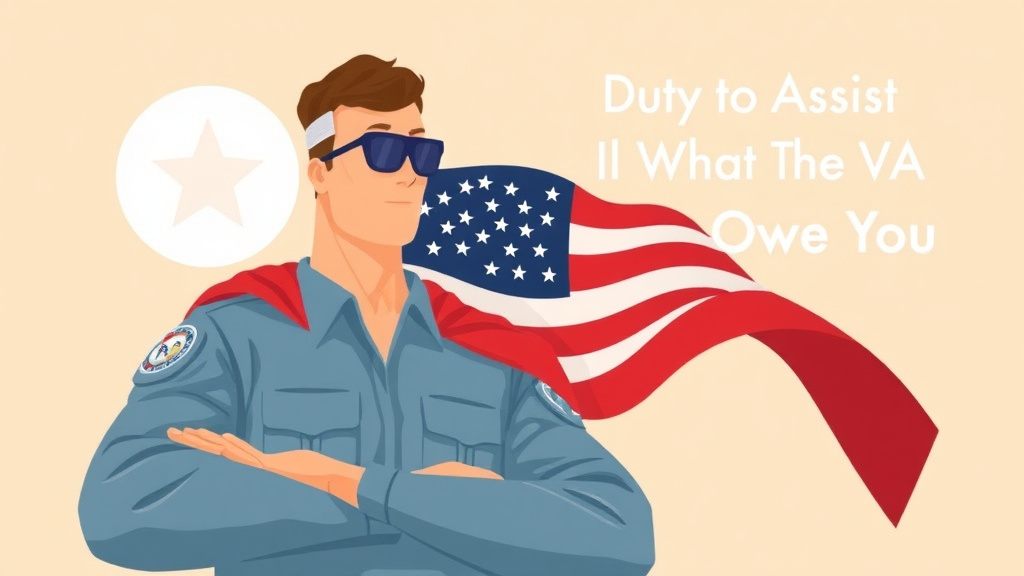Illustration showing key concepts related to duty to assist: what the va owes you